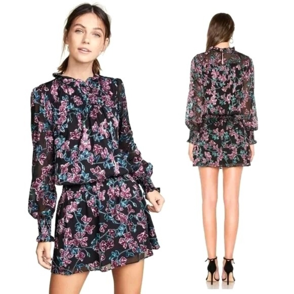 Parker Perla Womens Whimsigoth Moody Floral Mini Dress Size L Bloomcore Fairy